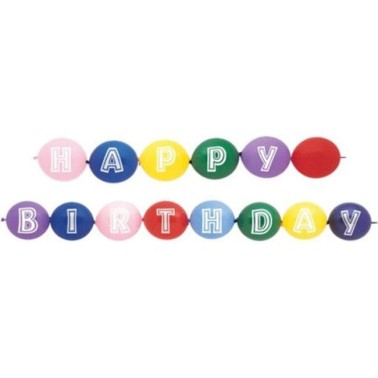 Baloes Ligaao Happy Birthday 14Unid