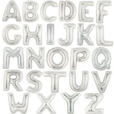 Balo Letras Prateadas 100cm