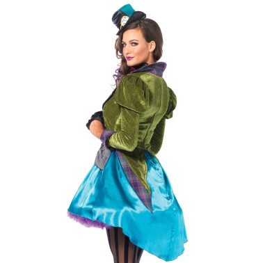 Fato Lady Mad Hatter Delux Fato Lady Mad Hatter Delux