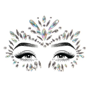 Brilhantes Adesivos Rosto e Corpo Branco Brilhantes Adesivos Rosto e Corpo Branco