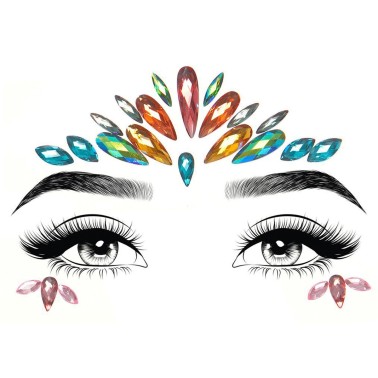 Brilhantes Adesivos Rosto e Corpo Multicor Brilhantes Adesivos Rosto e Corpo Multicor