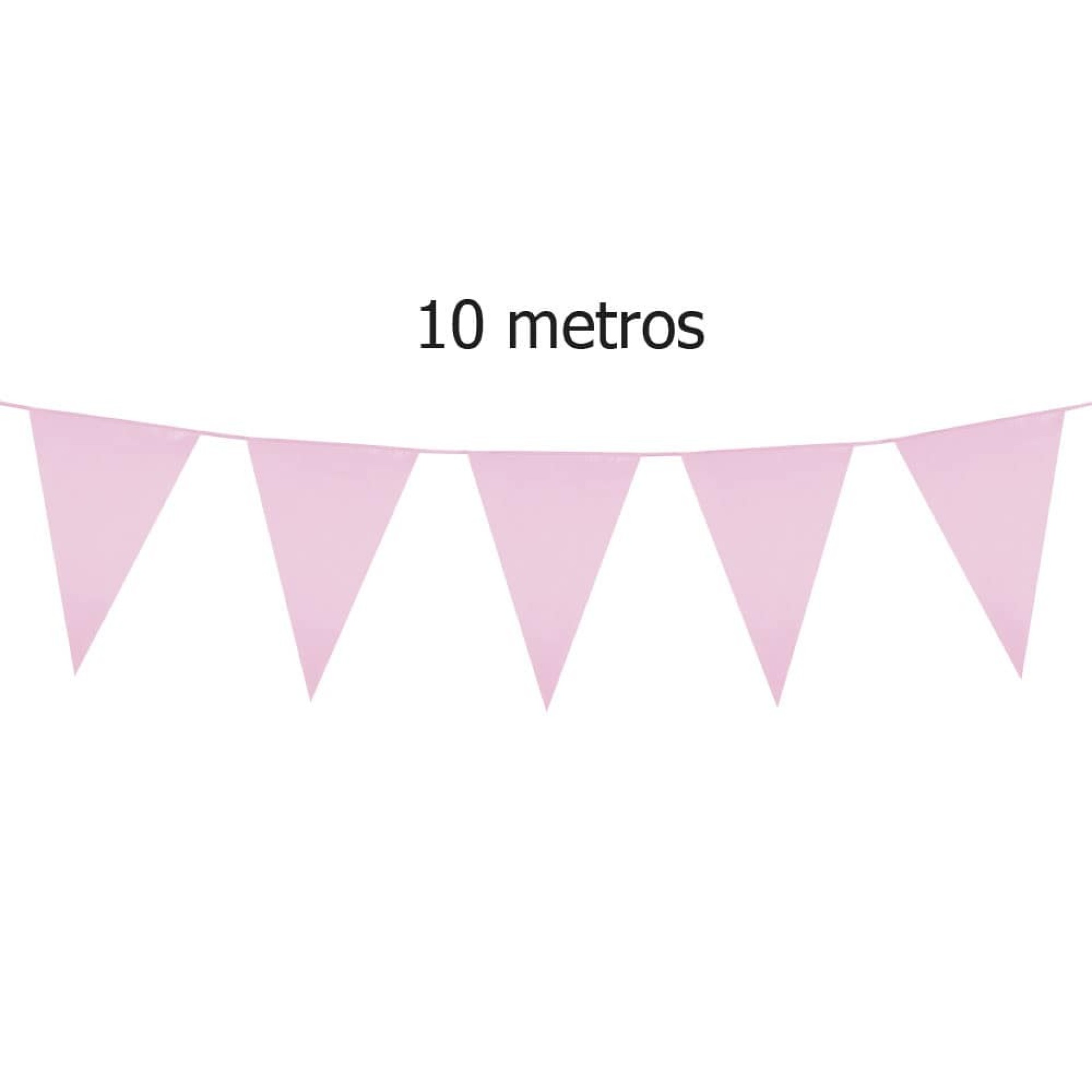Bandeirolas Grandes Rosa fita 10m