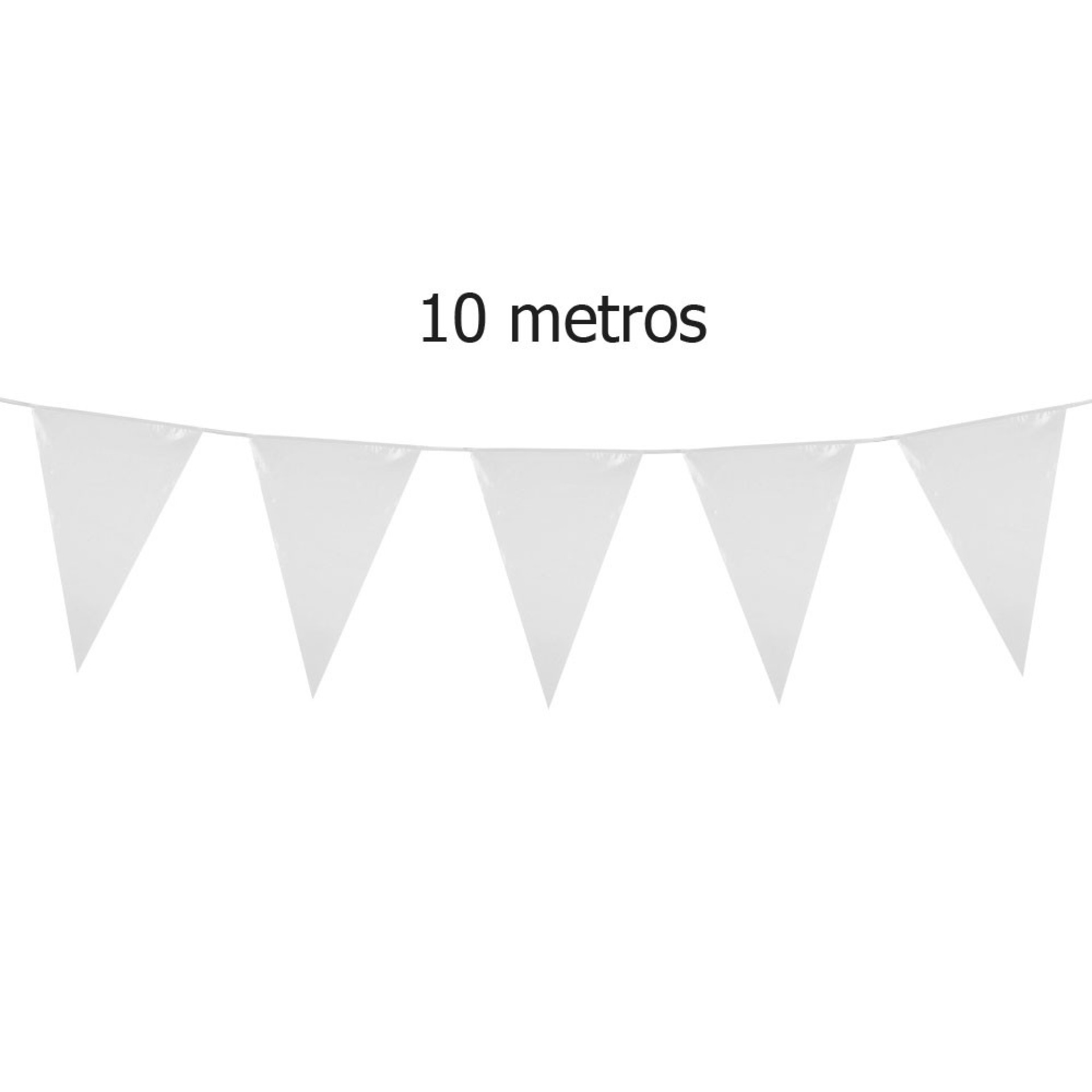 Bandeirolas Grandes Brancas fita 10m