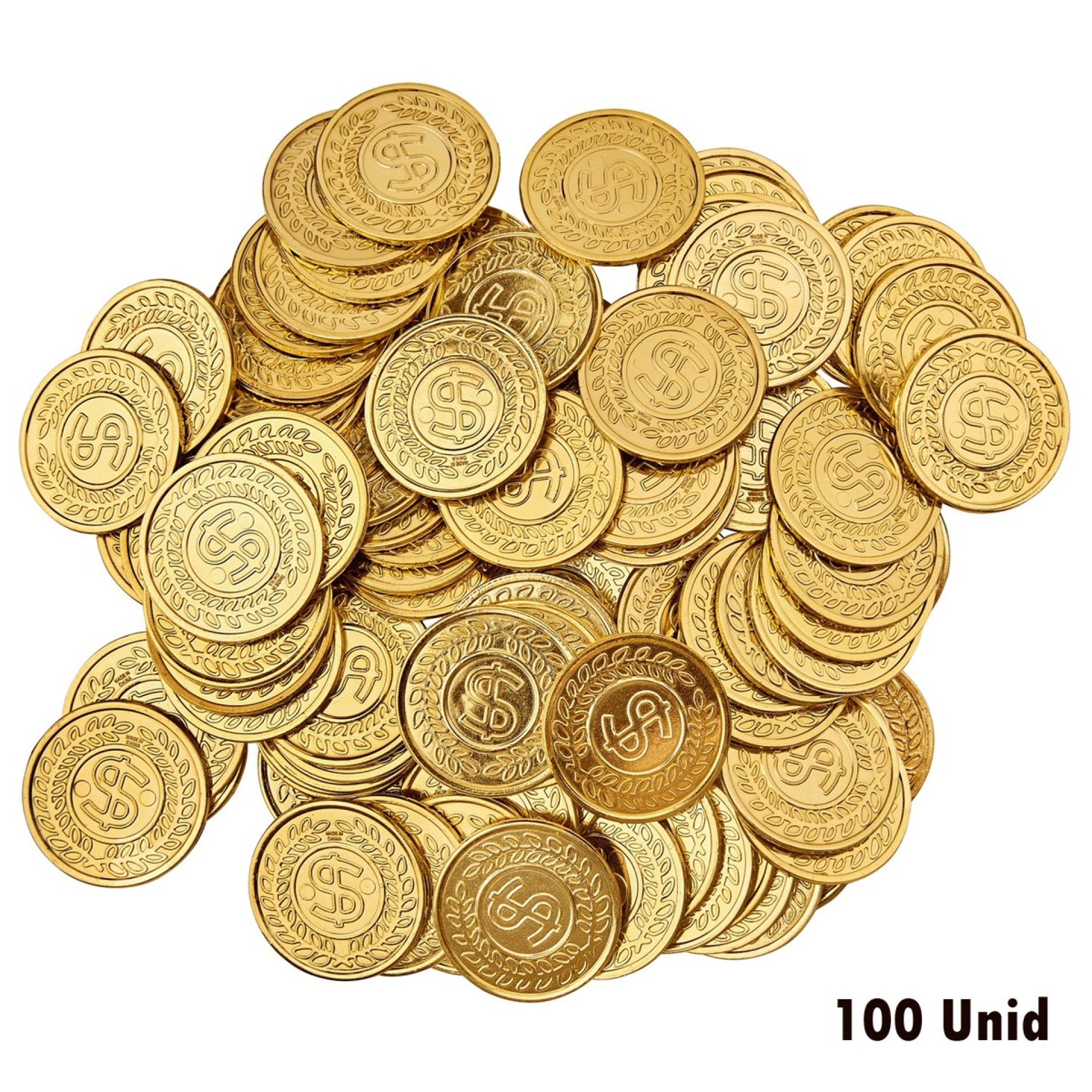 Moedas Ouro 100 unid