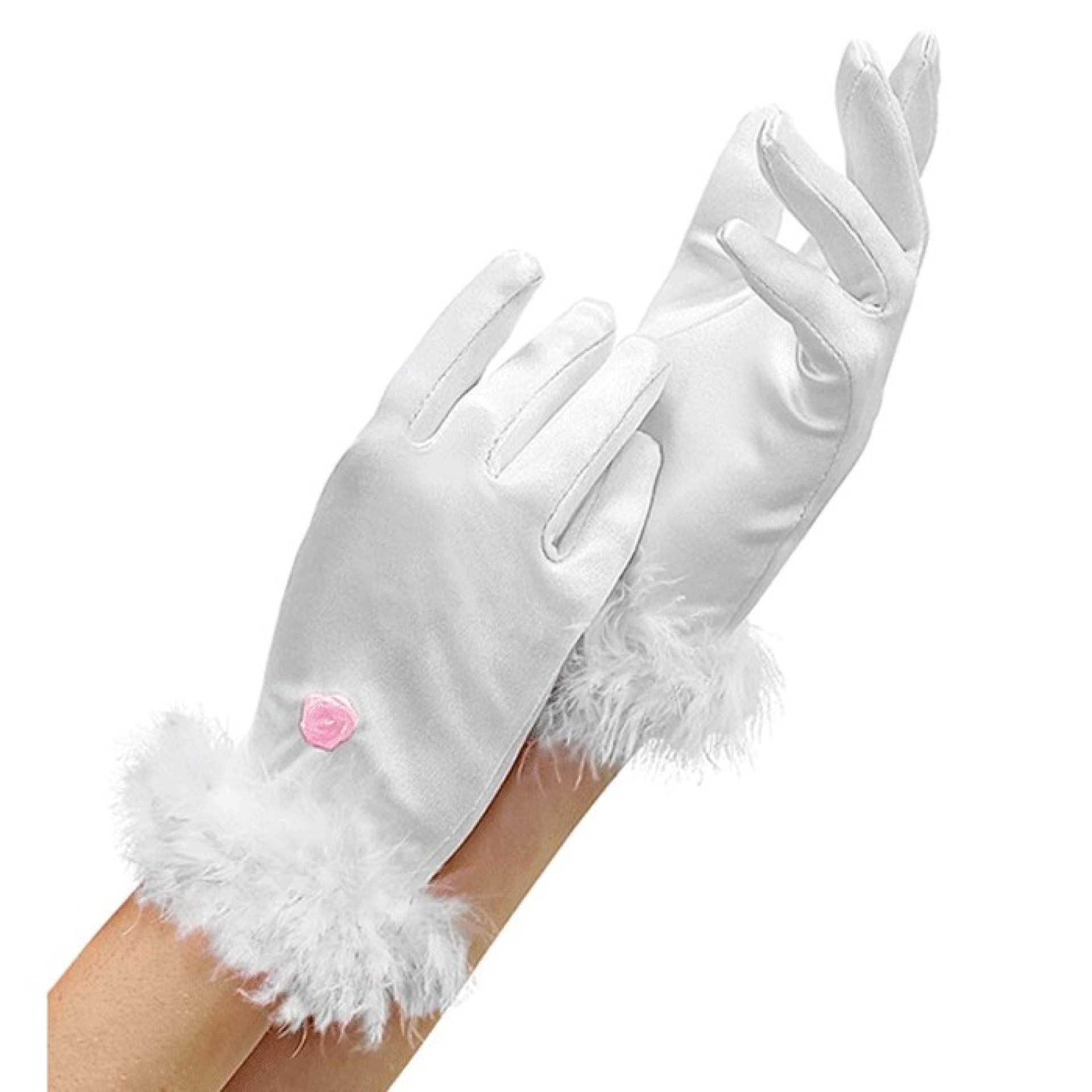 Luvas Cetim Branco para criança
