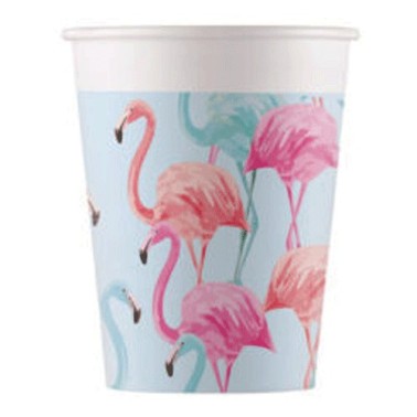 Copos Flamingos 8Unid