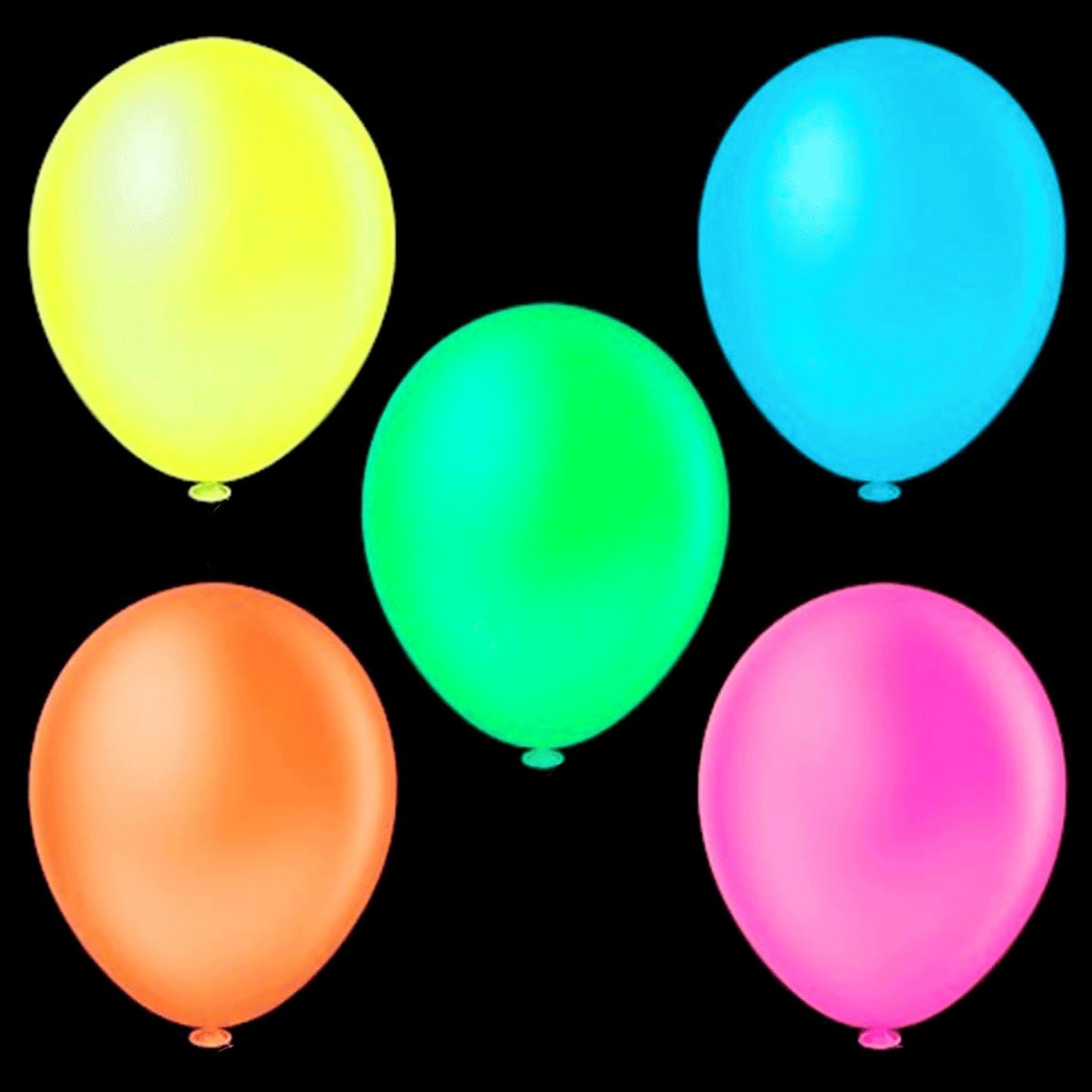 Balões Biodegradáveis Neon UV 12 Unid