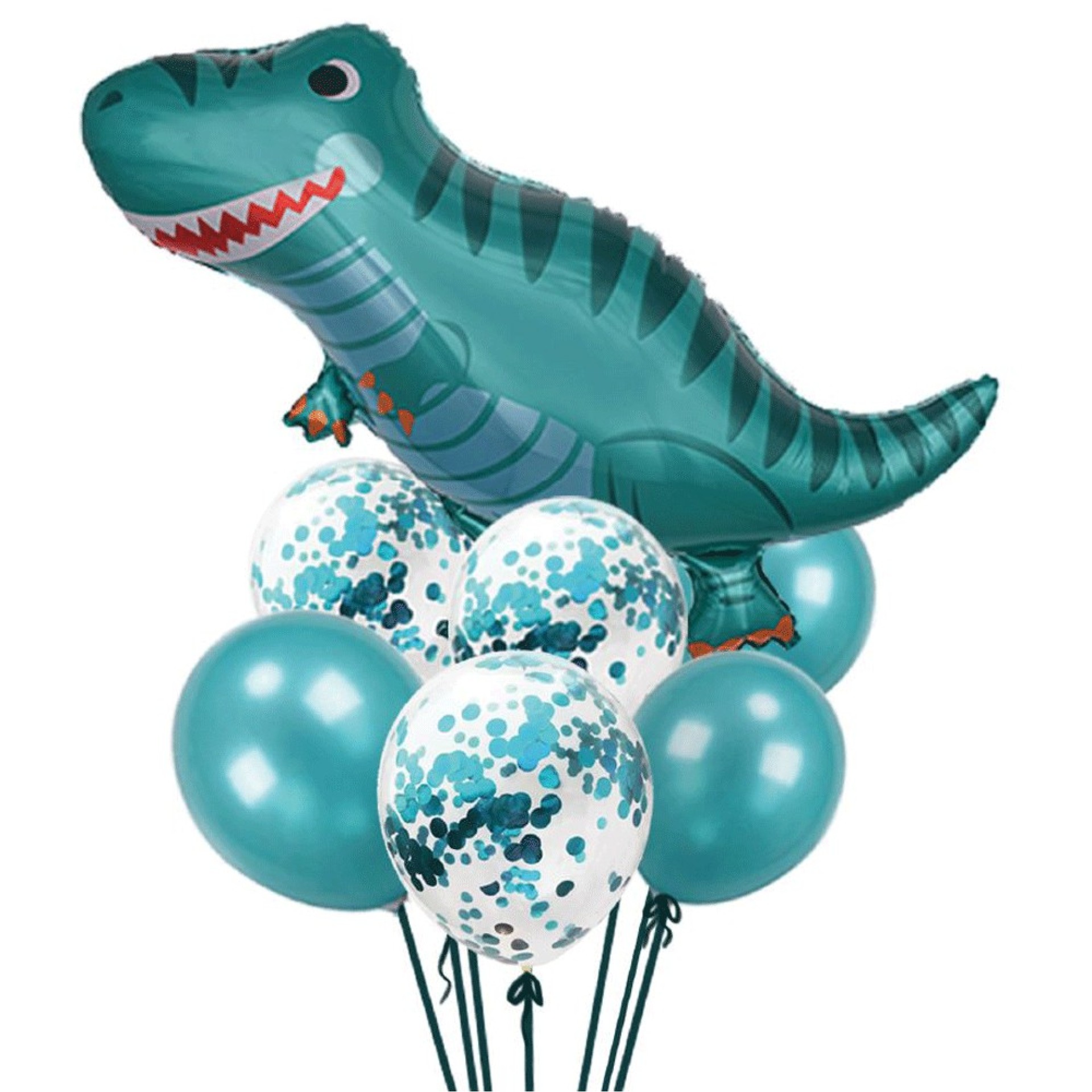 Kit Dinossauro Verde 7 Peças