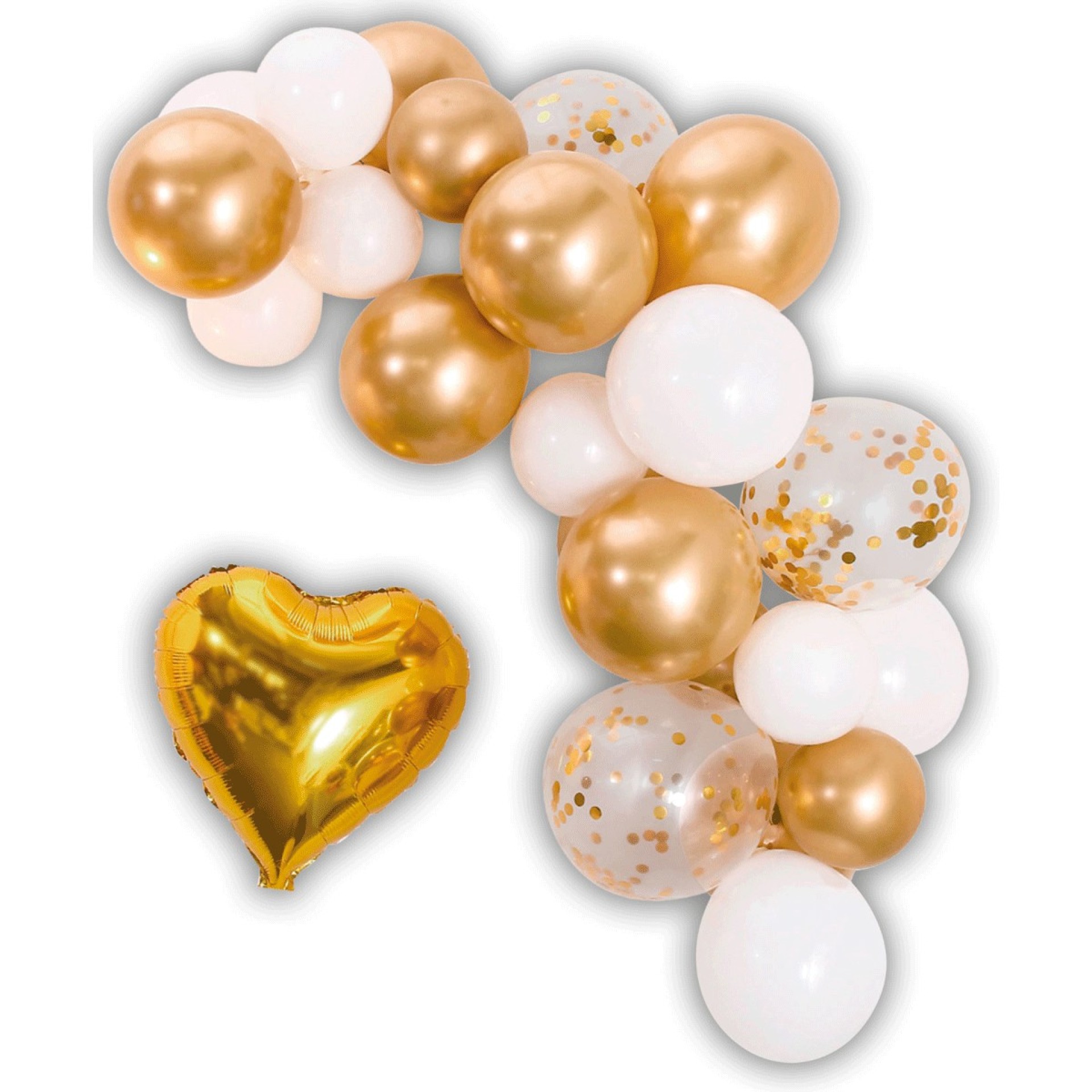 Arco Orgânico Ouro e Branco