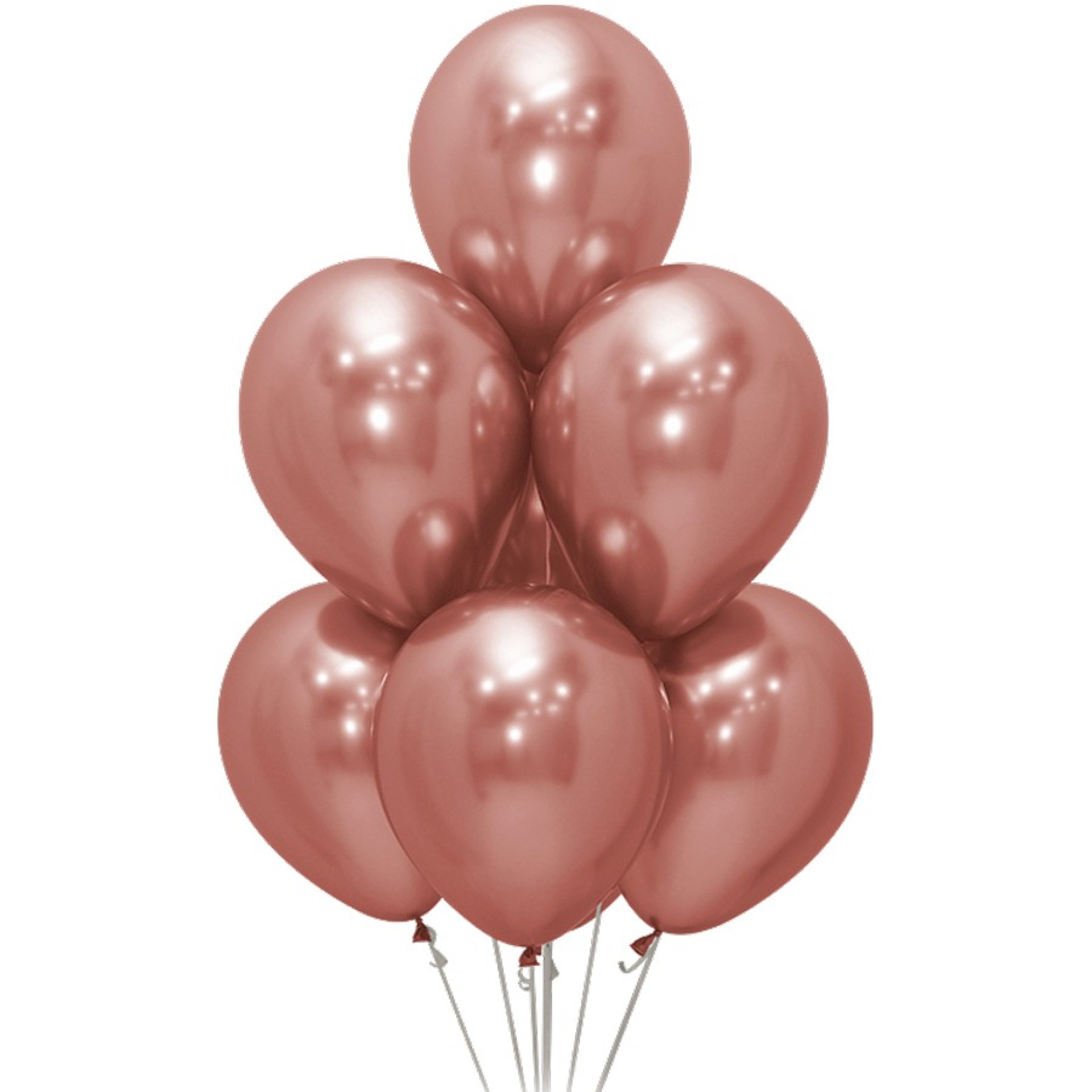 Balões Cromados Rosa Biodegradáveis 12Unid