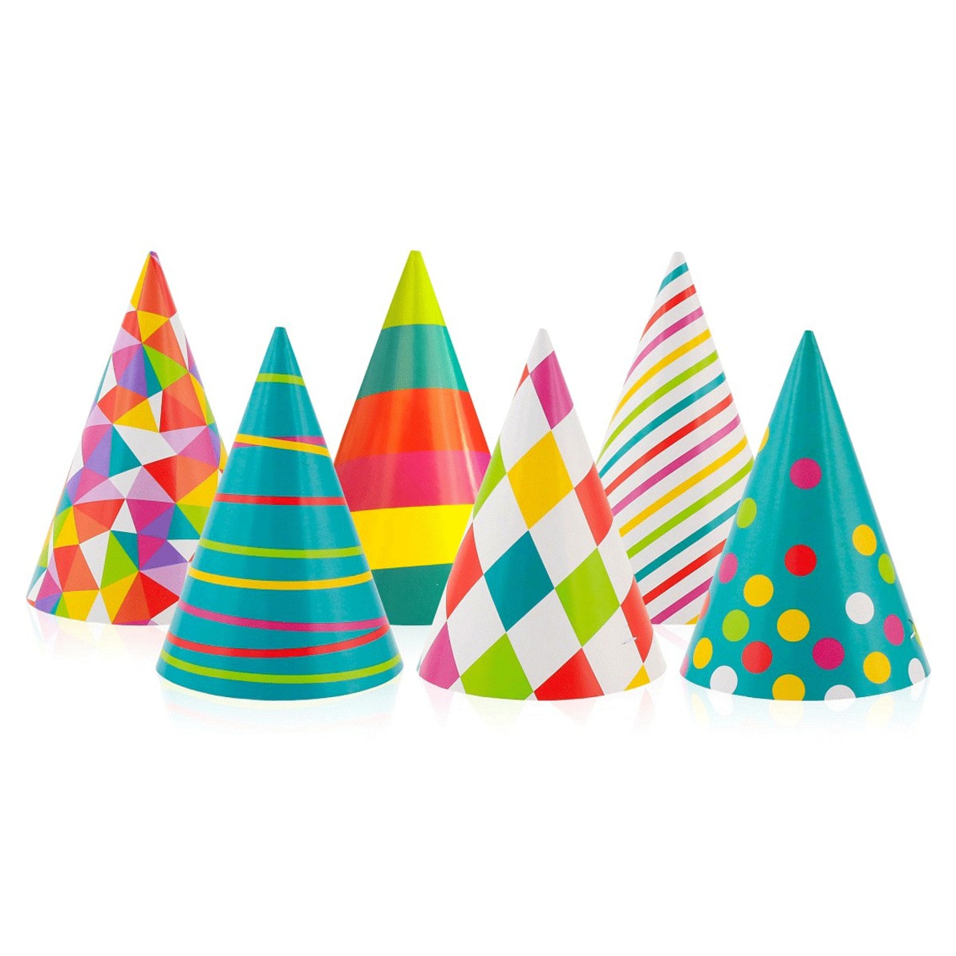 Chapéus Cone Coloridos