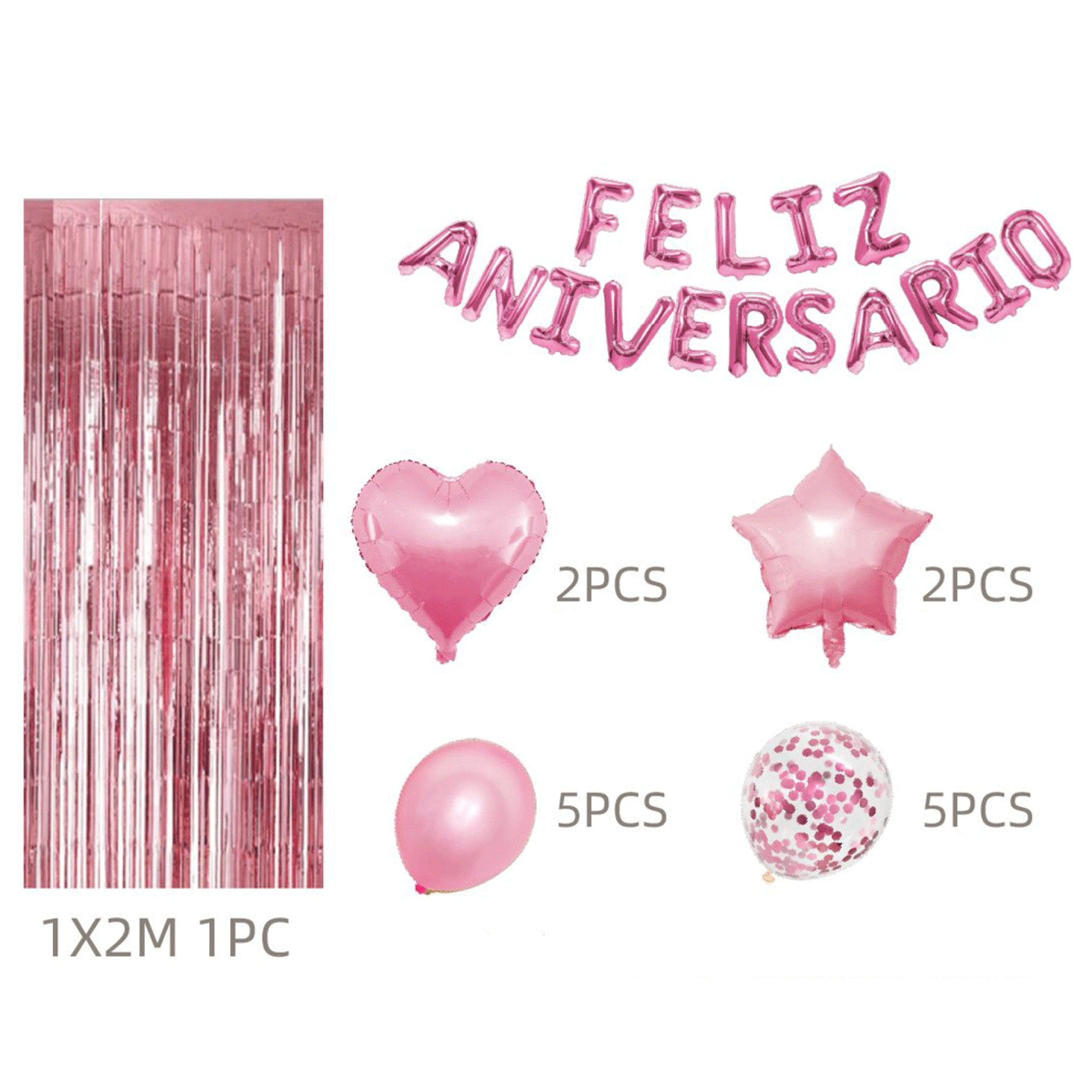 Kit Feliz Aniversário Rosa