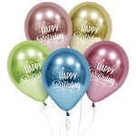 Balões Birthday Chrome 5 Unid