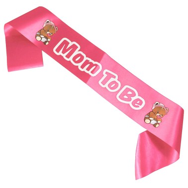 Faixa Mom To Be Rosa