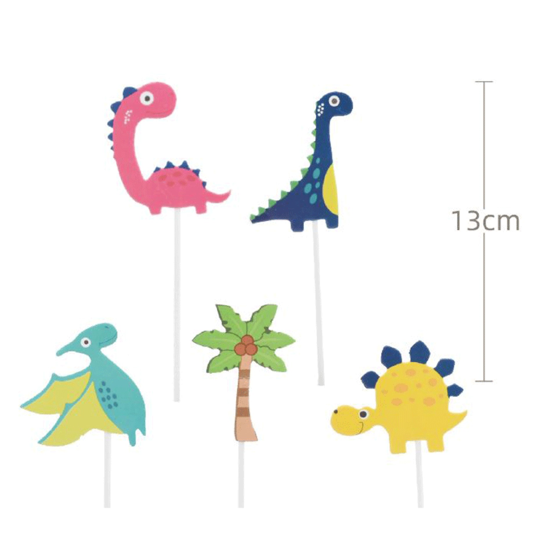 Topo Bolo Dinossauros 5 Peças