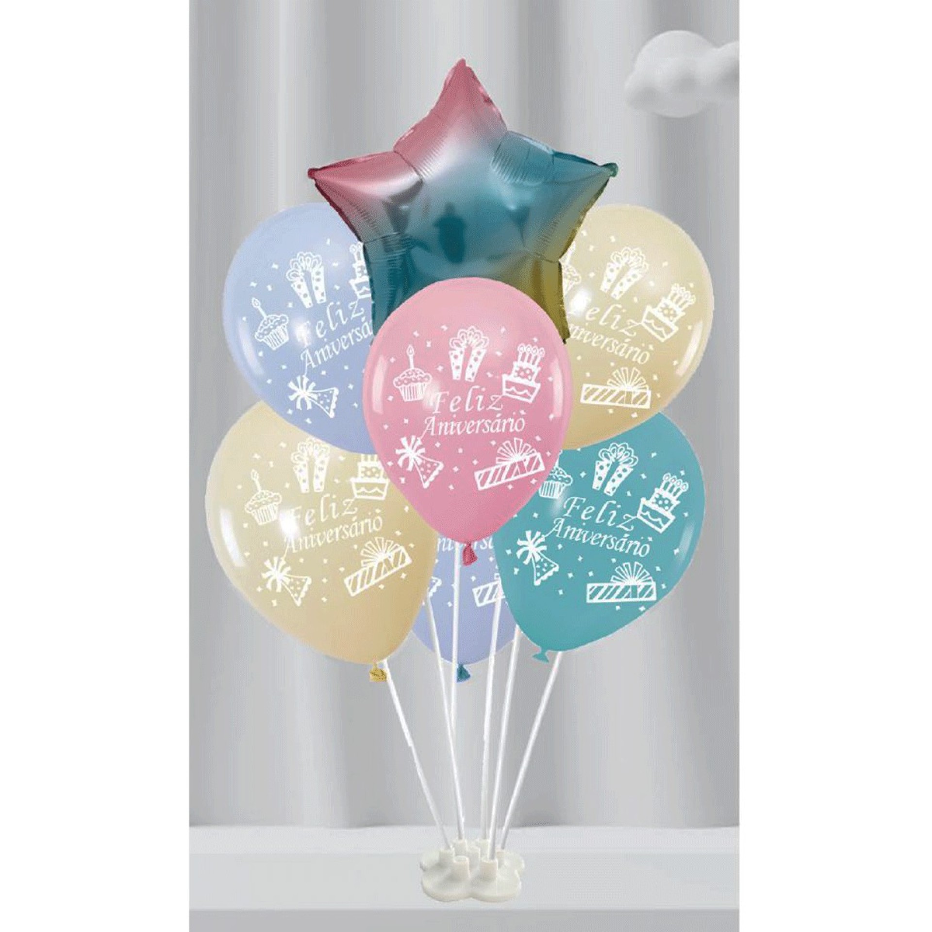 Kit Bouquet de Balões Com Suporte