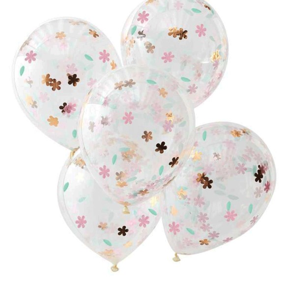 Bales Confettis Floral 5 Unid