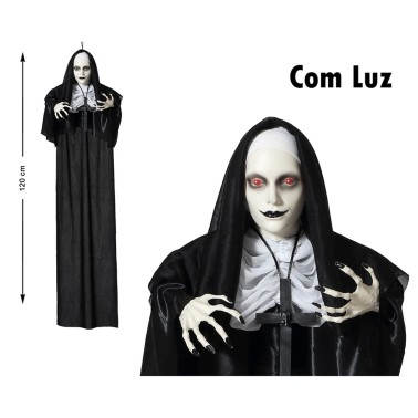 Freira Halloween Com Luz 120cm Freira Halloween Com Luz 120cm