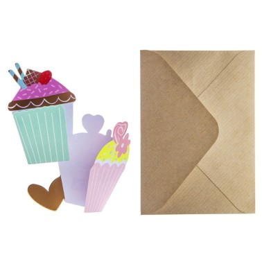 Carto Aniversrio CupCakes
