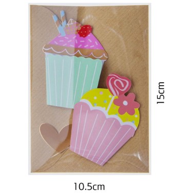 Carto Aniversrio CupCakes