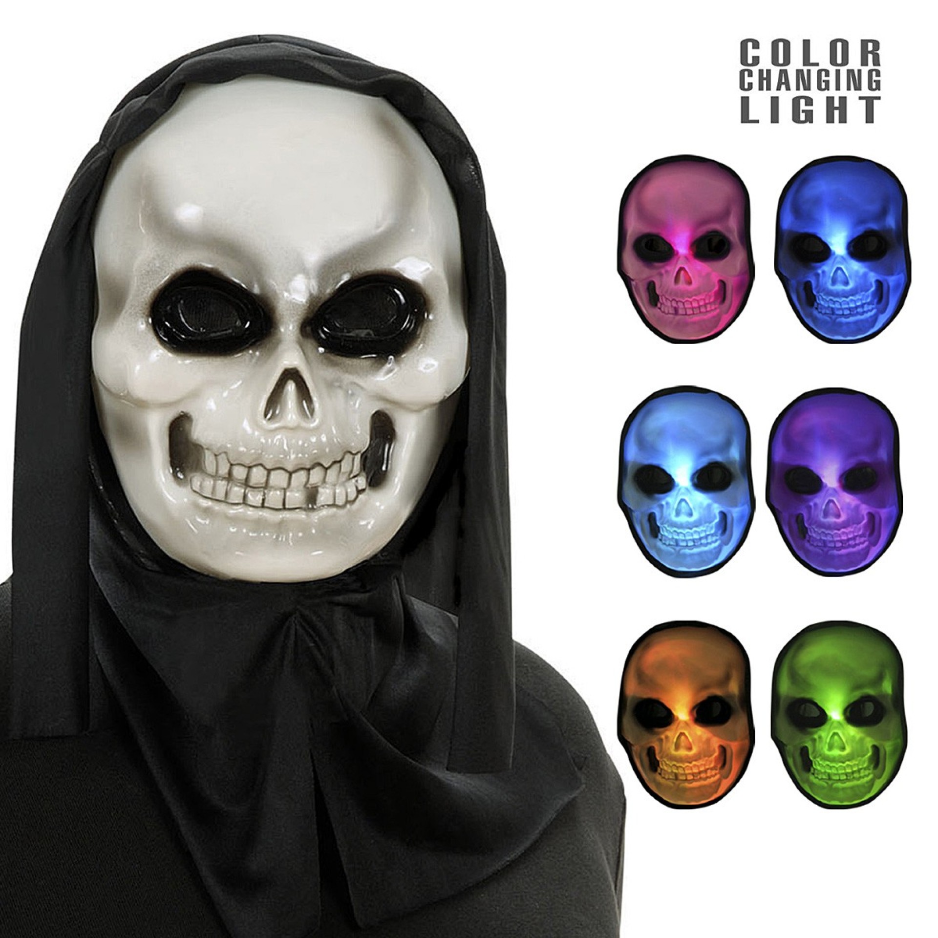 Máscara Caveira com luz