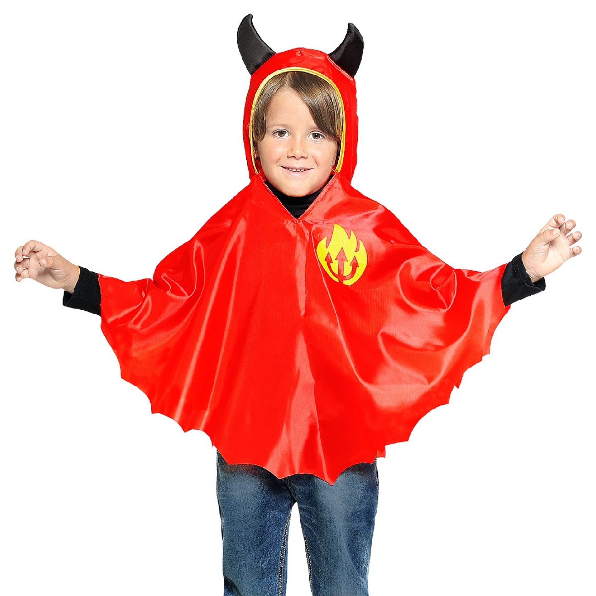 Poncho Diabo das Chamas Infantil