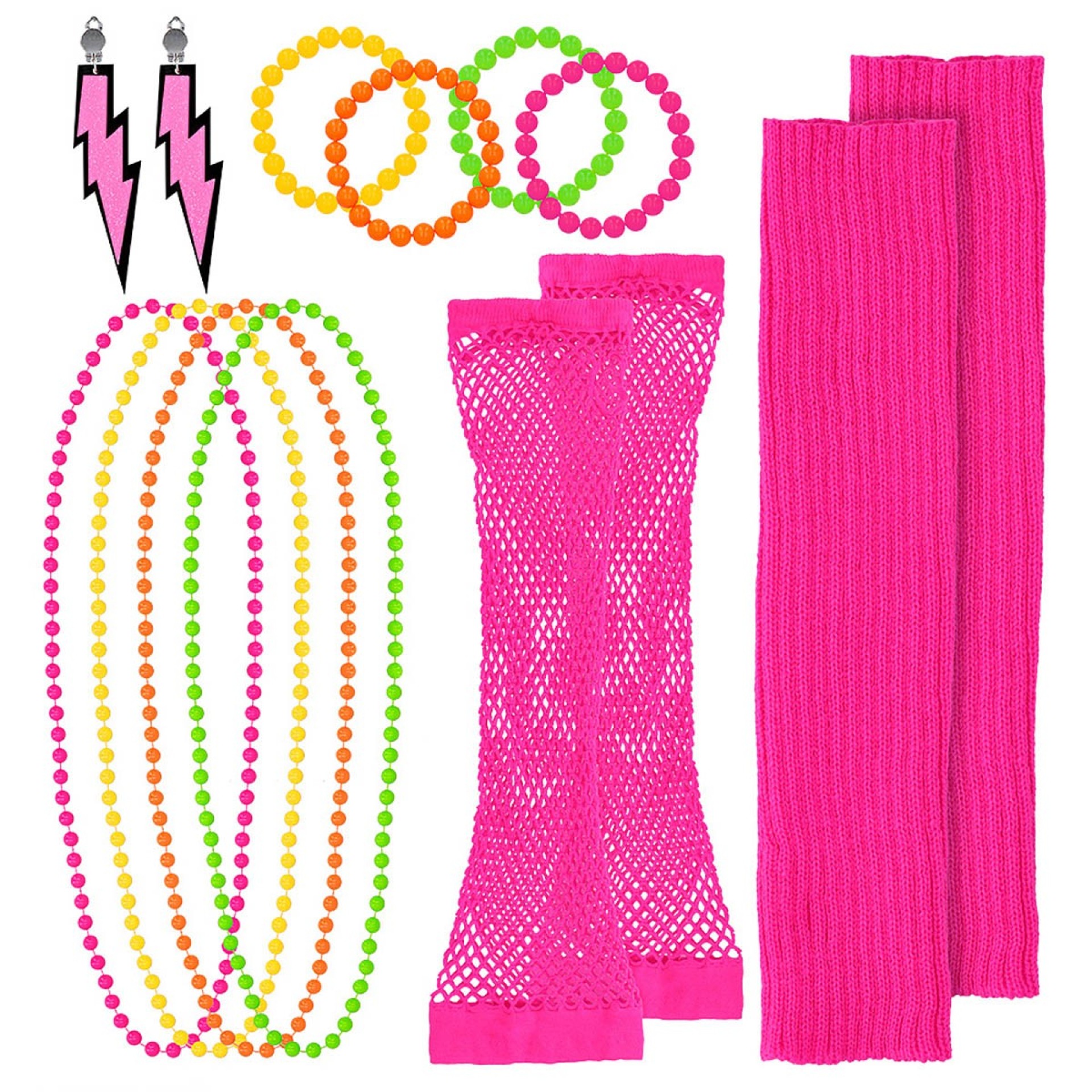 Conjunto Anos 80 Pink Fluo Pop