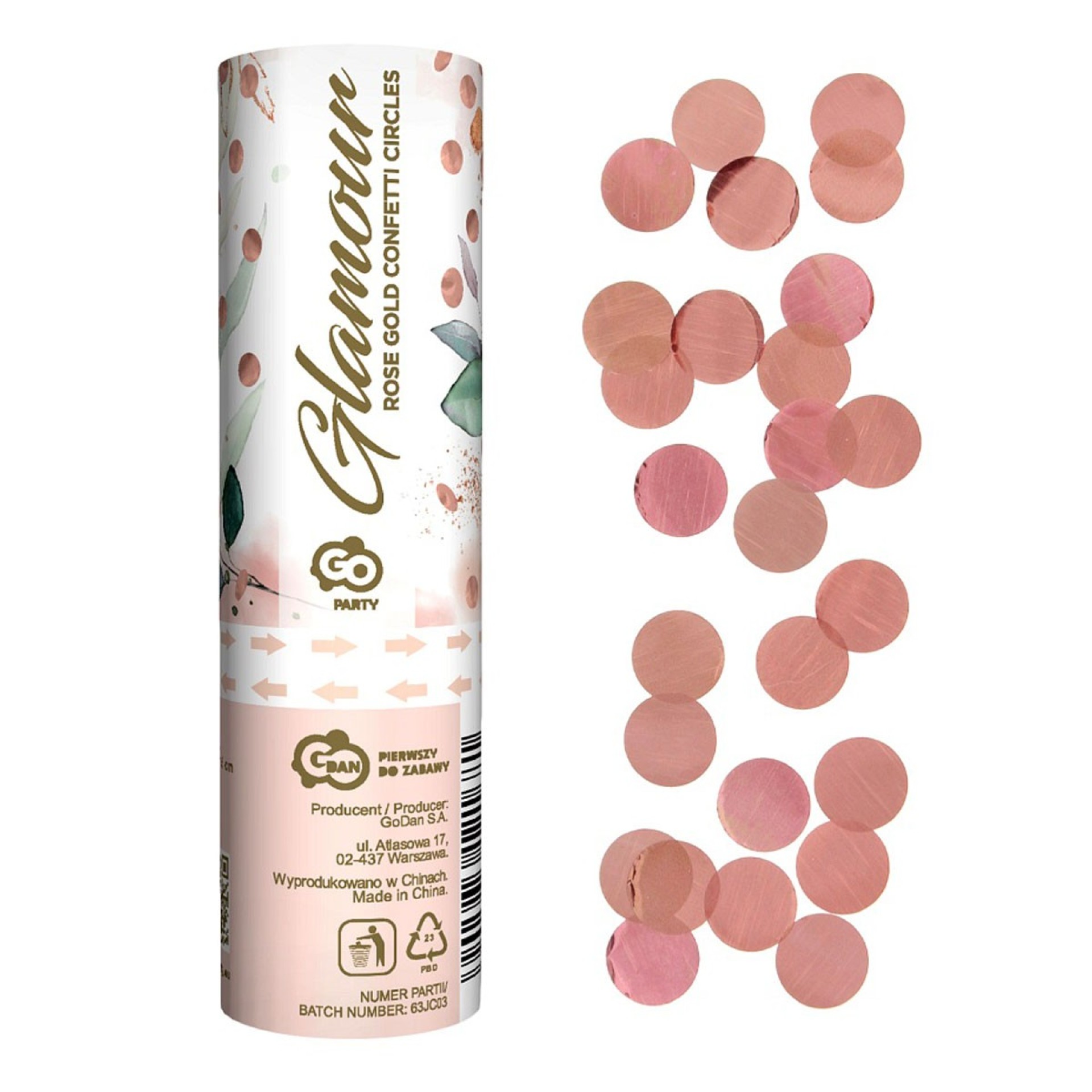 Lança Confettis Rose Gold