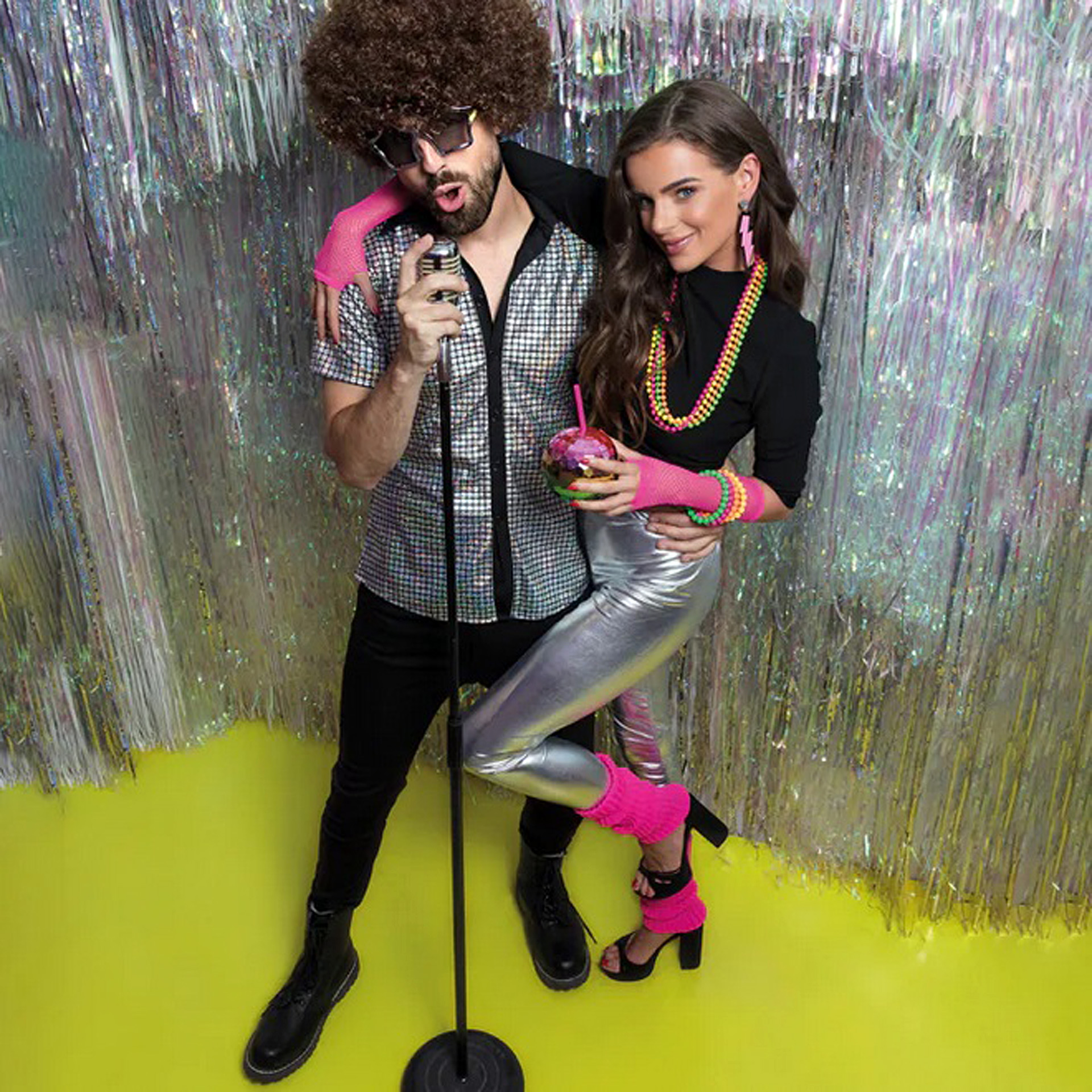 Conjunto Anos 80 Pink Fluo Pop