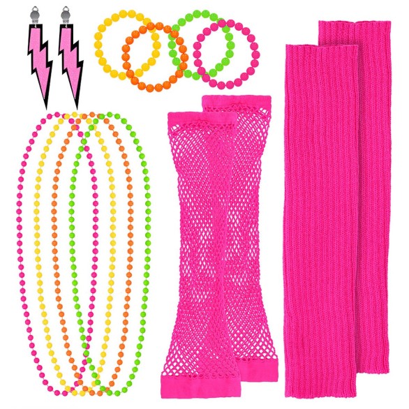 Conjunto Anos 80 Pink Fluo Pop