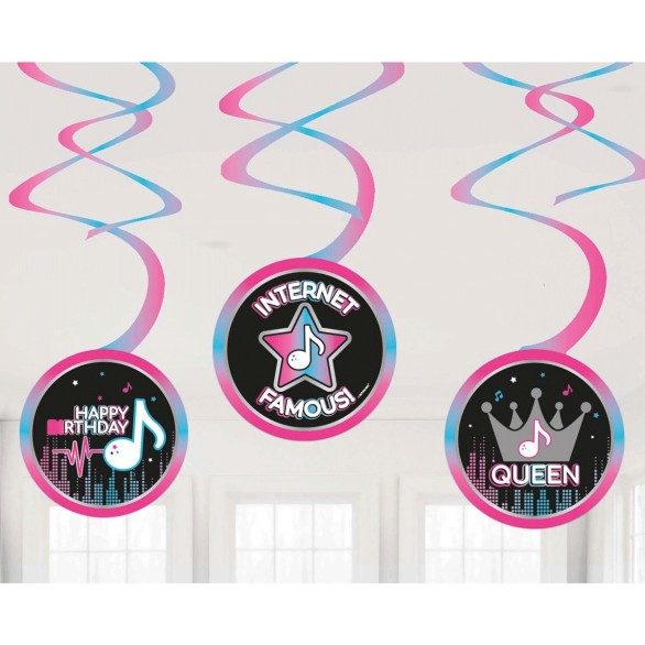 Pendentes Tik Tok 6 Unid