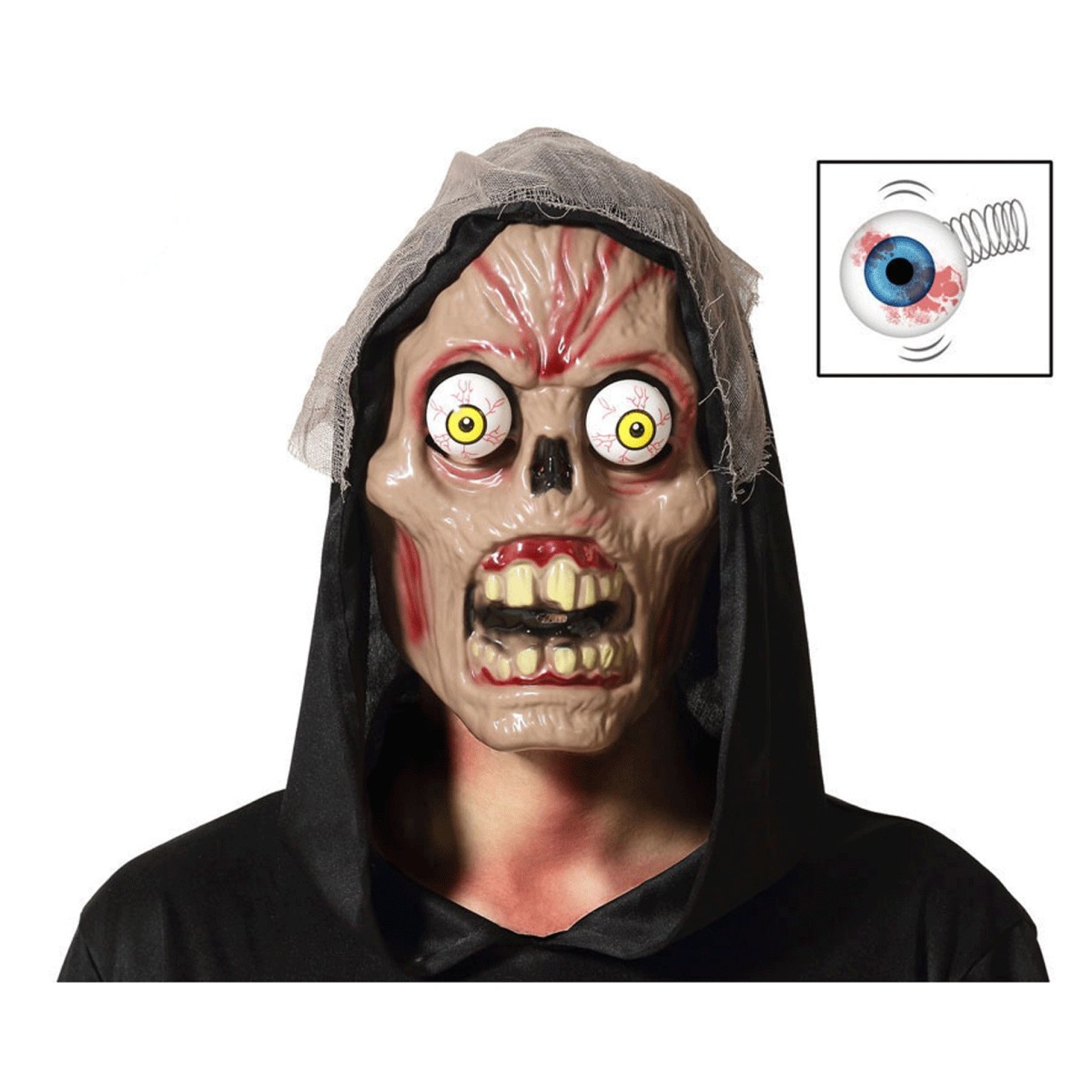 Máscara Zombie de Olhos Saltitantes