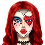 Brilhantes Adesivos Queen Of Hearts