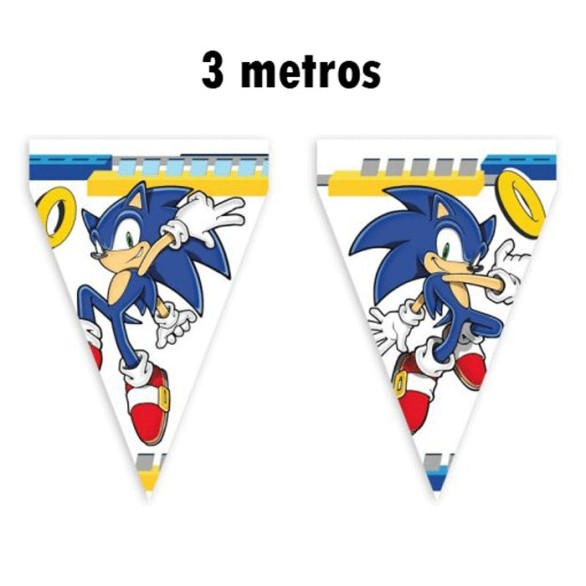 Bandeirolas Sonic 3 Metros