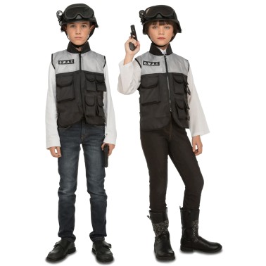 Fato Super SWAT Infantil-3-5 Anos
