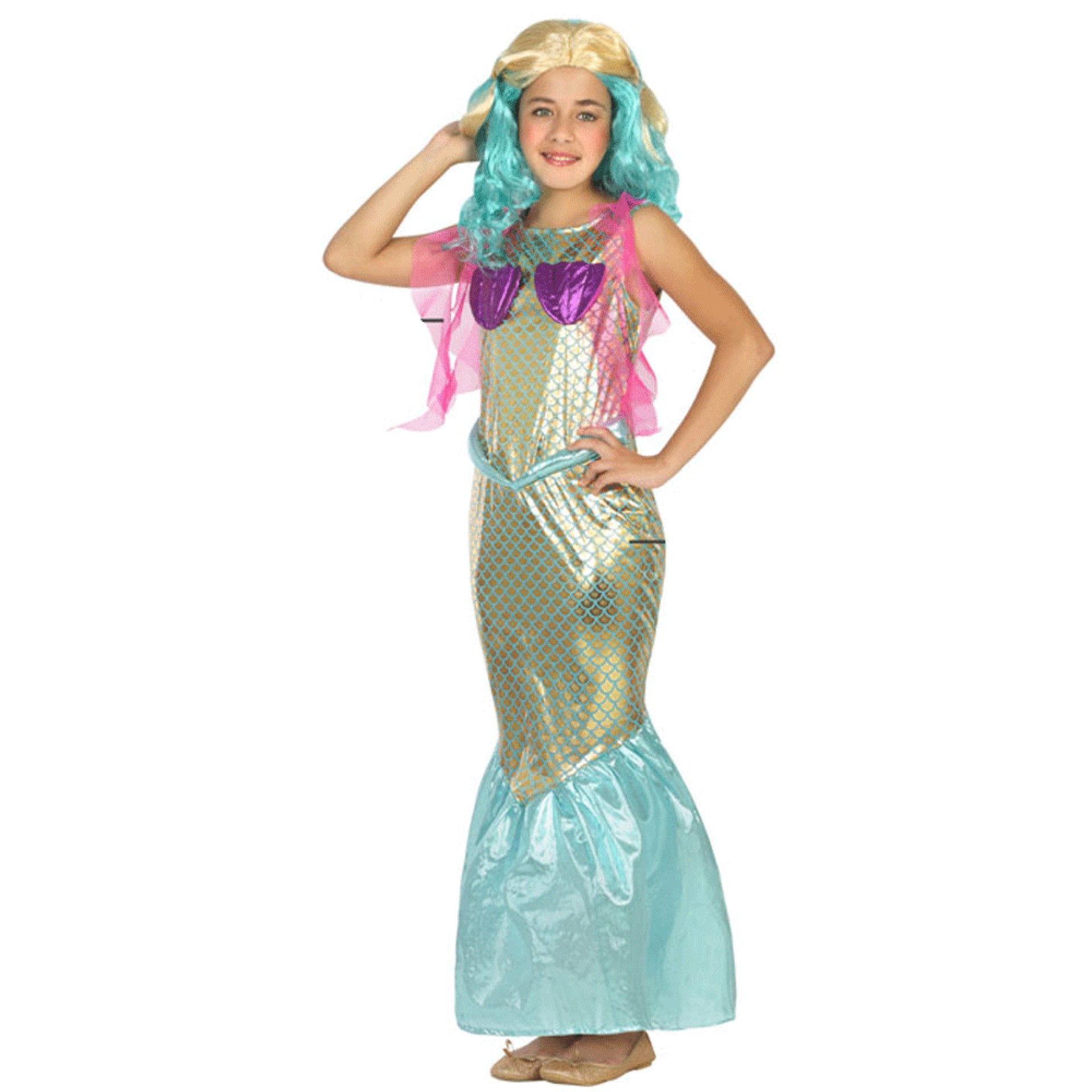 Fato Sereia Ocean Blue Menina