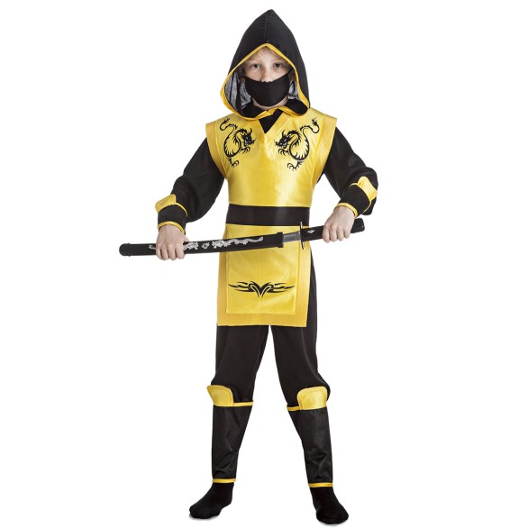 Fato Ninja Amarelo Menino