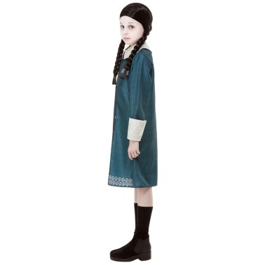 Fato Wednesday Addams Com Peruca Menina Fato Wednesday Addams Com Peruca Menina