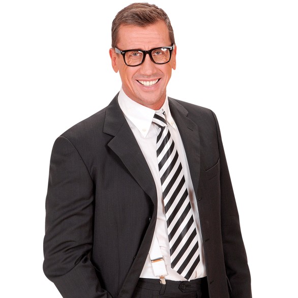 Gravata Riscas Pretas e Brancas