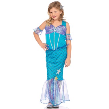 Fato Sea Star Mermaid Menina-5-6 anos