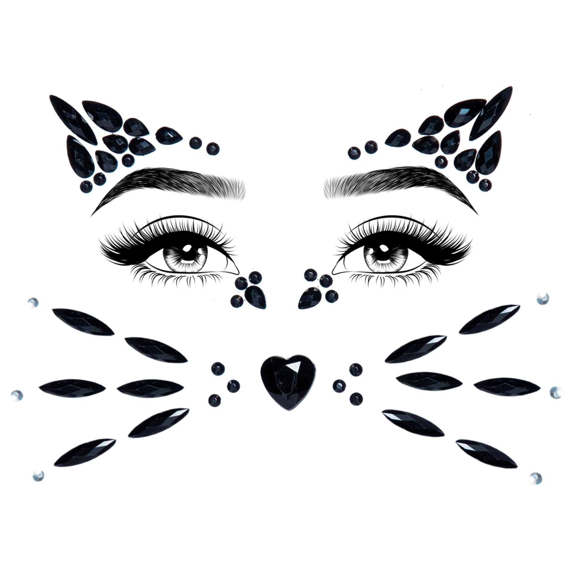 Brilhantes Adesivos Felino