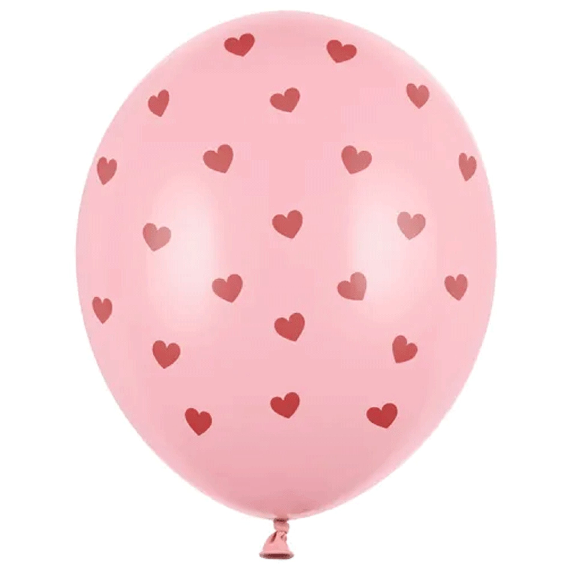 Balões Rosa Com Corações 6 Unids