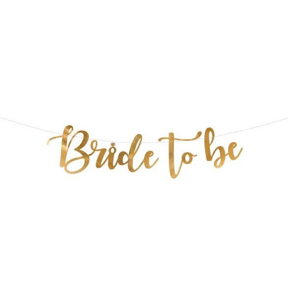 Banner Bride To Be Dourado