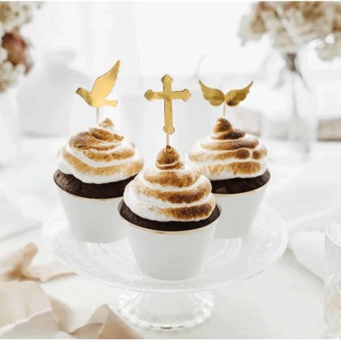 Topo Bolo Comunho 6 Unid