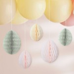 Pack Ovos Favos Papel 5 Unid