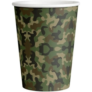 Copos Camuflado 8 Unid