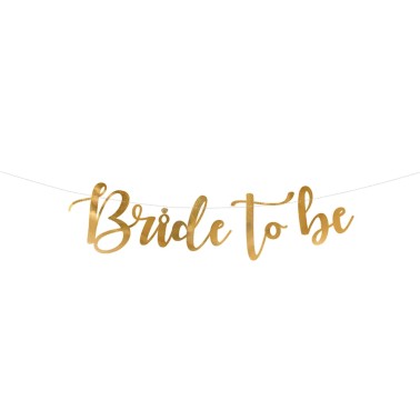 Banner Bride To Be Dourado