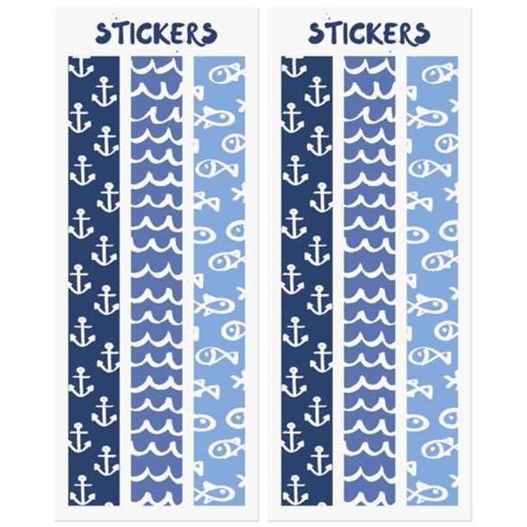 Sacos Brinde Riscas Azuis 6 Unid