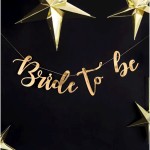 Banner Bride To Be Dourado