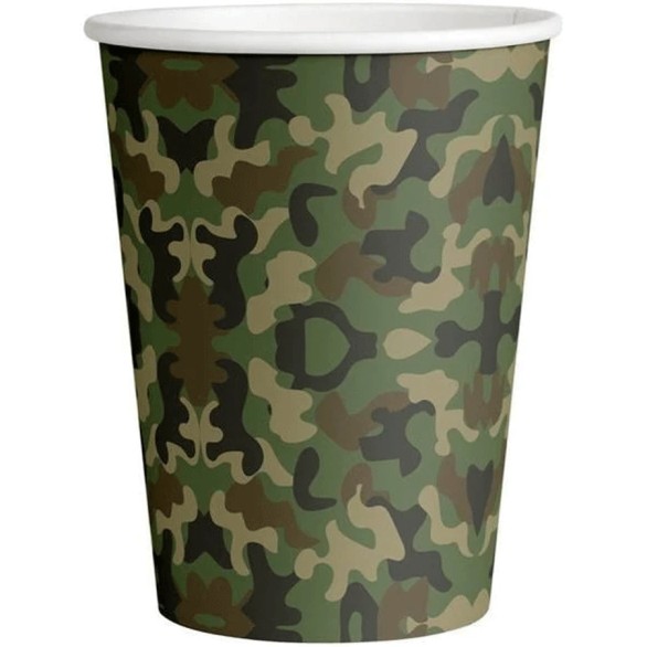 Copos Camuflado 8 Unid